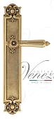 Дверная ручка Venezia на планке PL97 мод. Castello (франц. золото) проходная