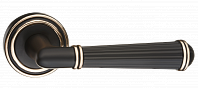 Дверная ручка RENZ мод. Новара (черный/золото) DH 625-16 B/GP