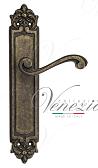 Дверная ручка Venezia на планке PL96 мод. Vivaldi (ант. бронза) проходная