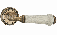 Дверная ручка RENZ мод. Сиракузы (бронза состар. с состар. керамикой) DH 617-16 OB/OC