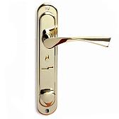Дверная ручка на планке Apecs HP-61.0723-S-C-G-R правая (золото)