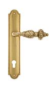 Дверная ручка Venezia на планке PL98 мод. Lucrecia (полир. латунь) под цилиндр