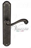 Дверная ручка Venezia на планке PL02 мод. Vivaldi (ант. серебро) проходная